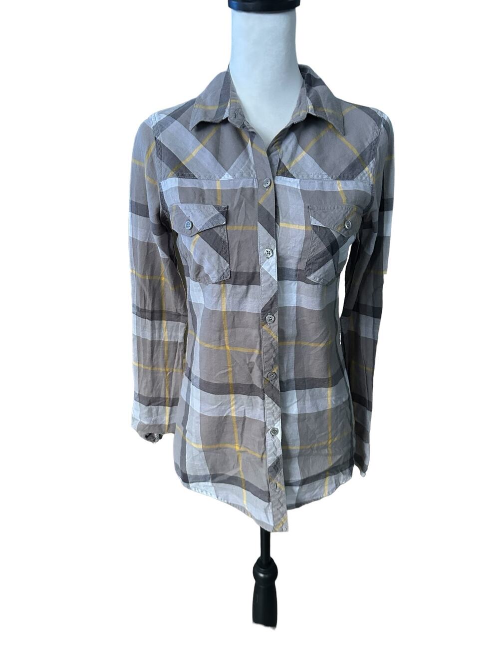 Nollie Flannel Gray White Yellow Medium